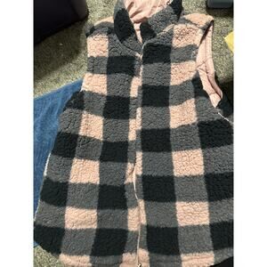 NWT Maurice Womens‎ Puffer Vest Full-Zip Reversible mauve/ black Size L